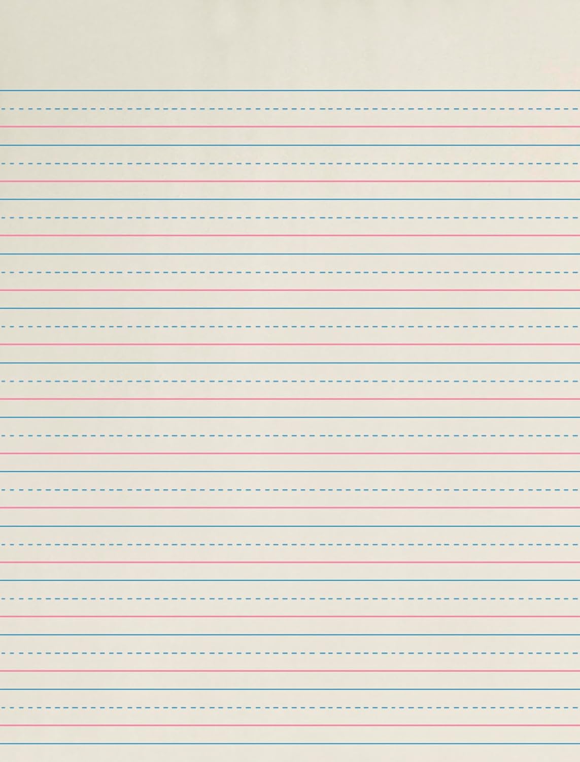 School Smart Zaner-Bloser Writing Paper, Handwriting Practice Lined Paper, Grade 3 Learning, 1/2 Inch Rule, 8 x 10-1/2 Inches, 500 Sheets