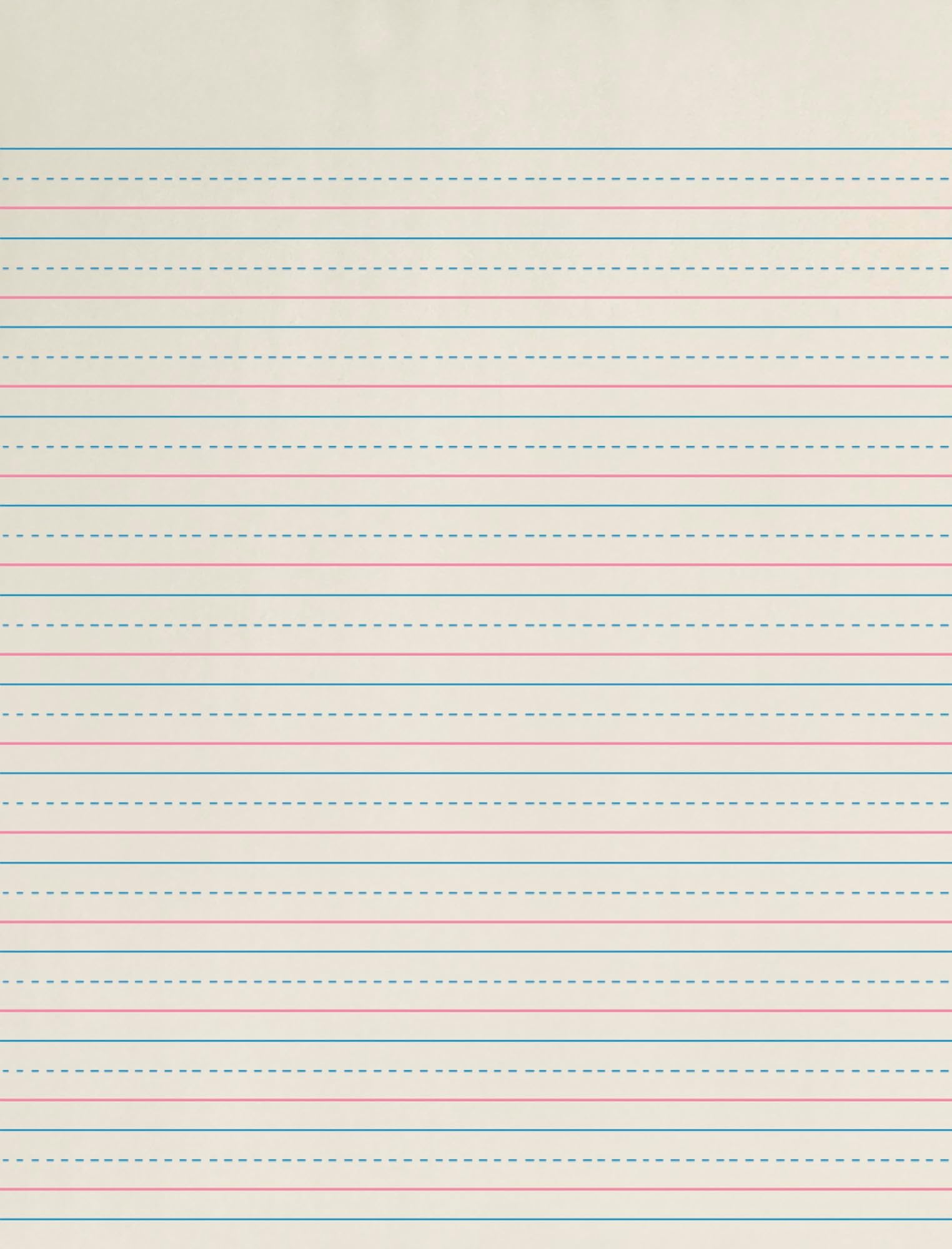 School Smart Zaner-Bloser Writing Paper, Handwriting Practice Lined Paper, Grade 3 Learning, 1/2 Inch Rule, 8 x 10-1/2 Inches, 500 Sheets