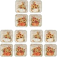 Vista 8 de Certified International Harvest Morning - Platos de canapé/almuerzo de 6 pulgadas, multicolor, pequeños, juego de 4