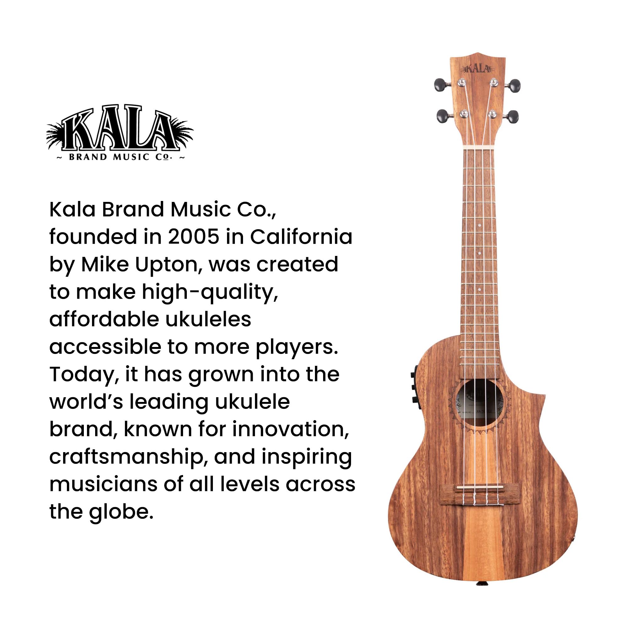 Teak Tri-Top Concert Cutaway électro-acoustique