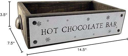 Miniatura 10 de ANVEVO Barra de chocolate caliente Caja de decoración navideña para el hogar Bonita y divertida decoración rústica del hogar Organizador de