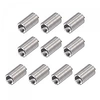 Vista 11 de uxcell 10 piezas de insertos de rosca de alambre 1/2-13 UNC 3D (1-1/2 ") 304 de acero inoxidable helicoidal tipo helicoidal kit de reparación