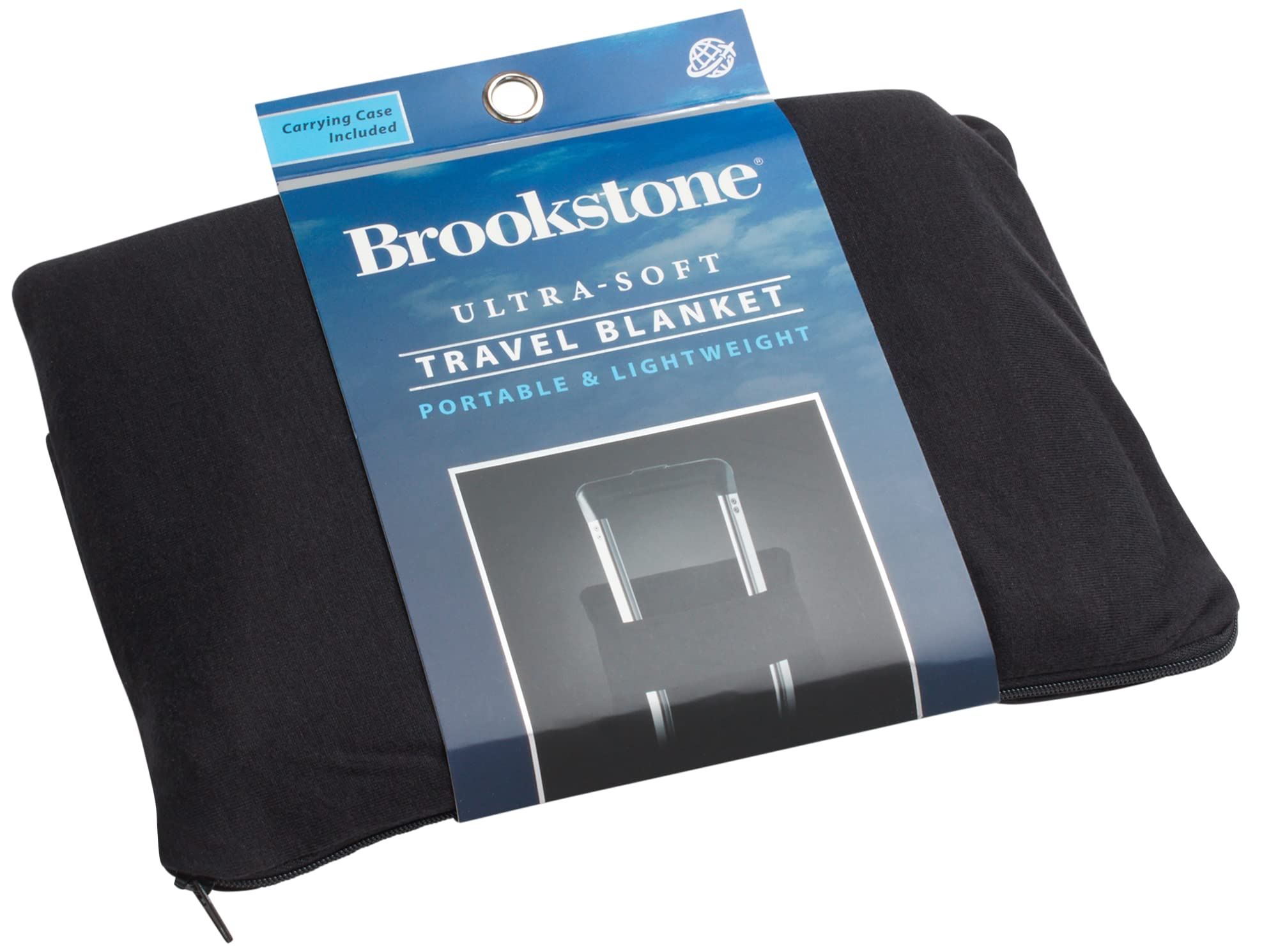 Brookstone Travel Blanket with Packing Case - Lightweight Portable Blanket  for Vacations, Airplanes, Trains, Buses, and Cars, Black : Amazon.sg:  Fashion