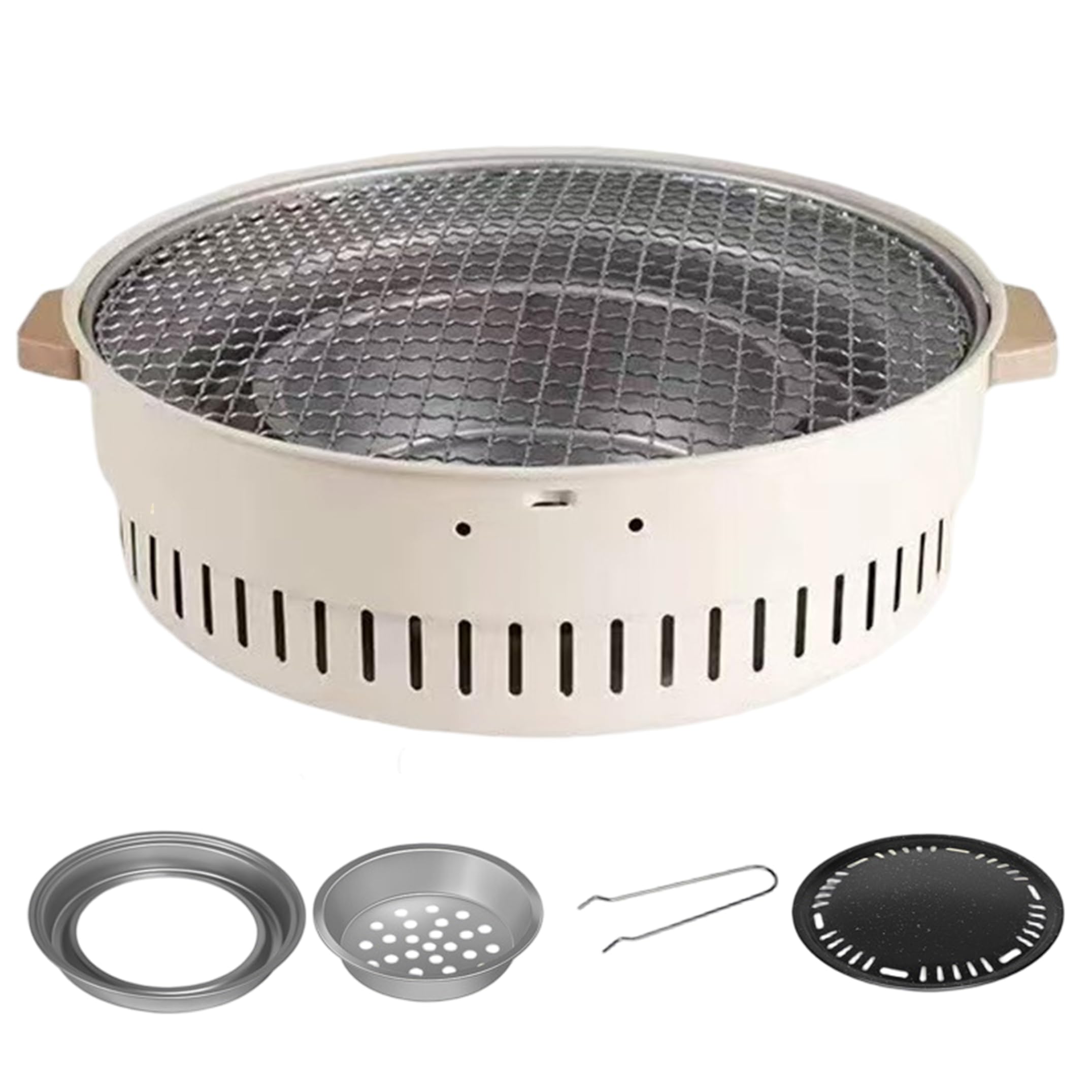 Ensemble de barbecue coréen double mode avec filet de cuisson amovible