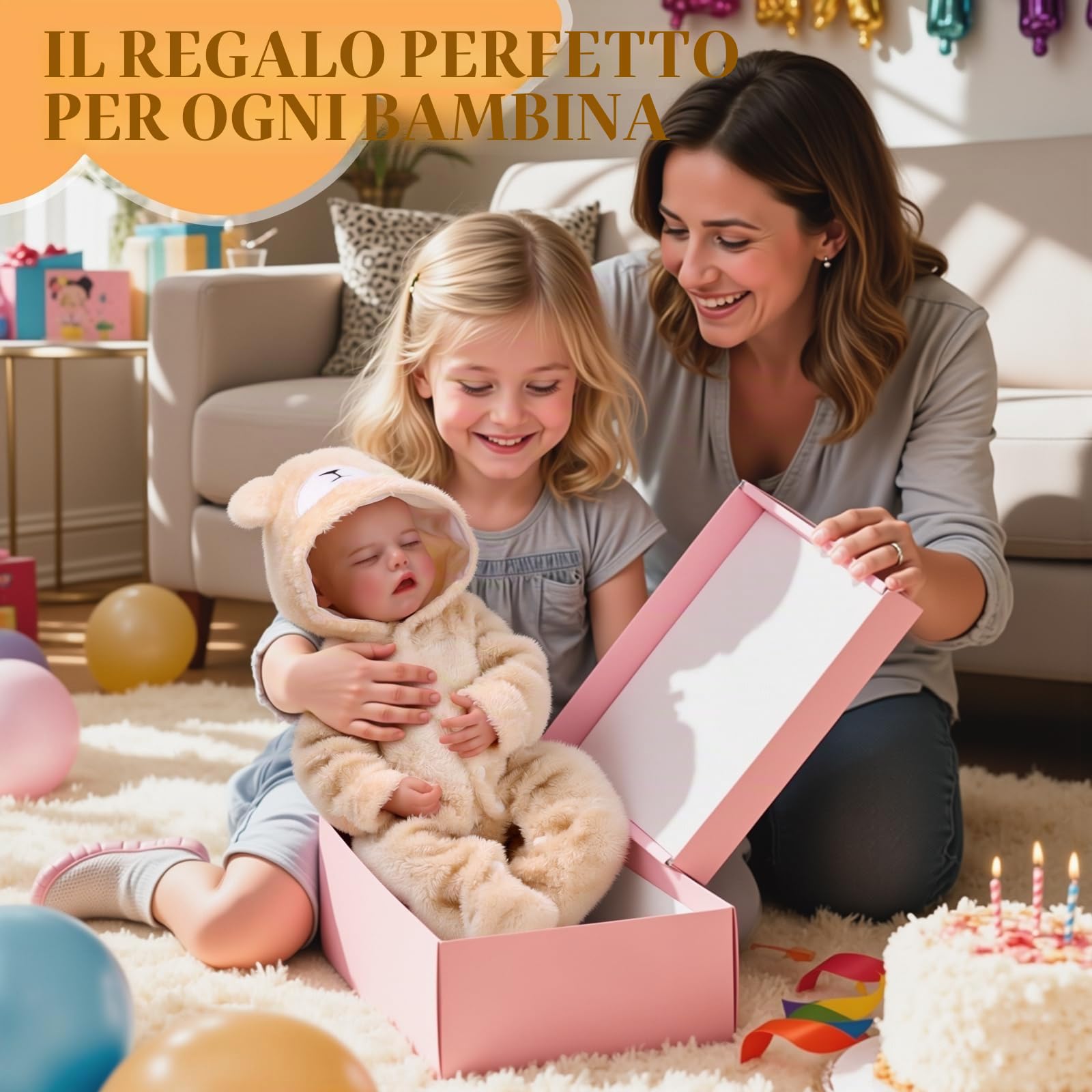 BABESIDE Bambole Reborn Bambina 43cm Arti in Vinile Realistici Bambole | Bambole Reborn Realismo sorprendente, Morbido e coccoloso, Arti flessibili, Accessori inclusi, Sicuro e regalo perfetto