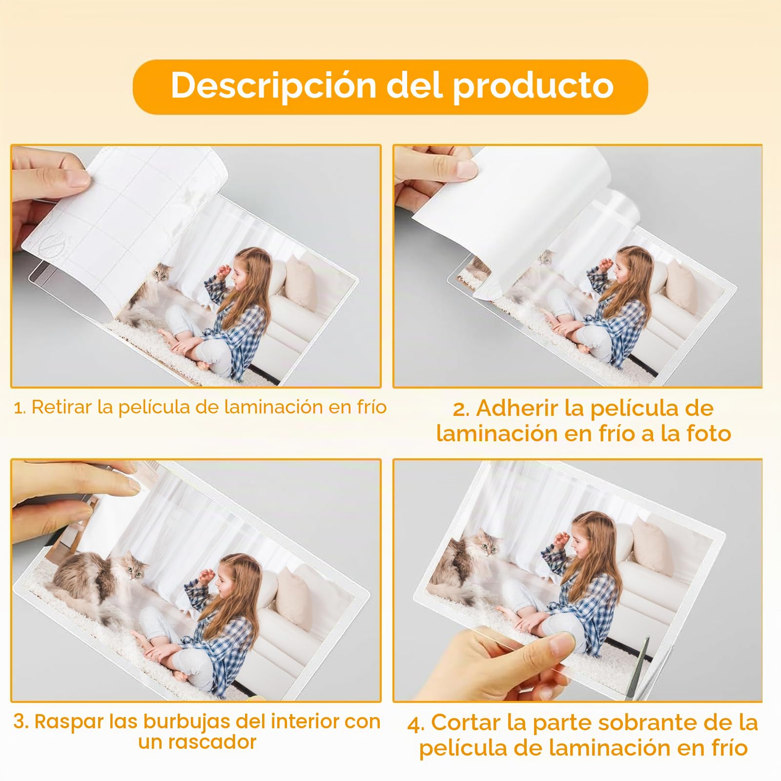 25 láminas laminadas en frío, A4, autoadhesivas, transparentes, laminadas en frío, autoadhesivas, impermeables para fotos, ejemplares, menús, manual de bricolaje