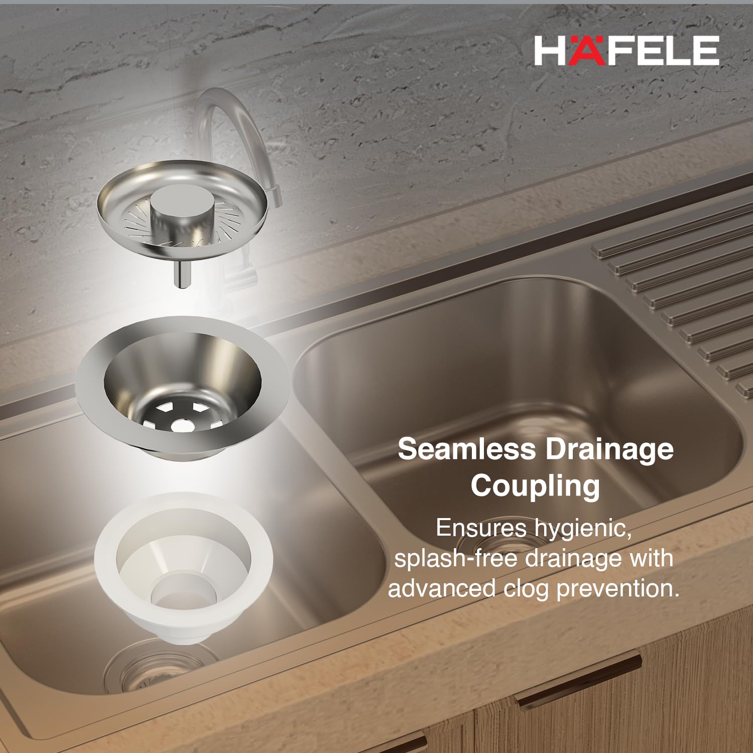 Hafele Orion Stainless Steel Double Bowl Sink -4
