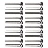 Vista 26 de MroMax 30 tornillos de máquina Phillips de cabeza plana M2 x 0.197 in, acero inoxidable 304 18-8, rosca completa, tornillos de cabeza cruzada gris