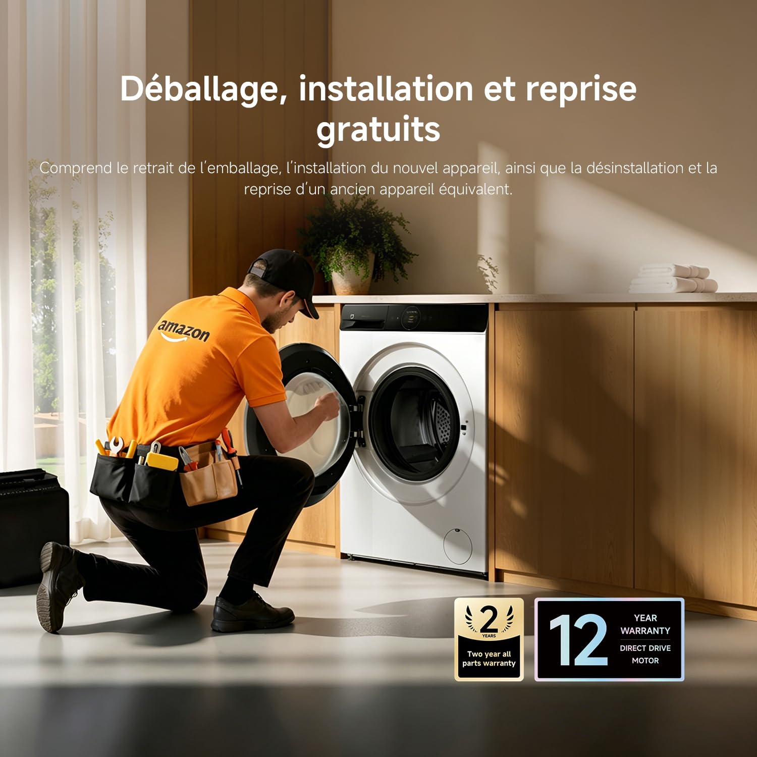Xiaomi Mijia Lave-Linge séchant Hublot Pro 9 kg Lavage / 6 kg Séchage | Double dosage automatique, Lavage ultra-rapide, Soin vapeur, Contrôle intelligent, Blanc, Efficacité de lavage A-25 %
