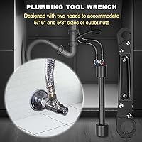 Vista 4 de Kit de Llave de Tope Angular Multifuncional - Herramientas de Fontanería para Fontaneros Profesionales Instalación y Remoción de Tope Angular