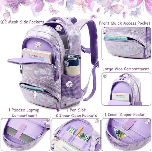 Miniatura 4 de Meisohua Mochila escolar para niñas, mochila de unicornio, ligera, mochila escolar para niñas, mochila casual