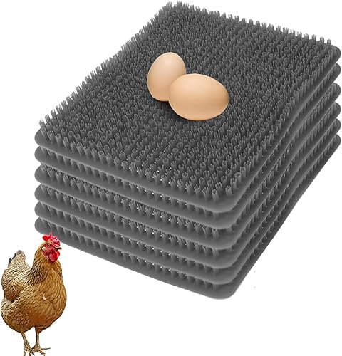 Almohadillas para caja de anidación de pollo, 6 alfombrillas de gallinero, forros de caja de anidación de plástico lavable, ropa de cama de pollo