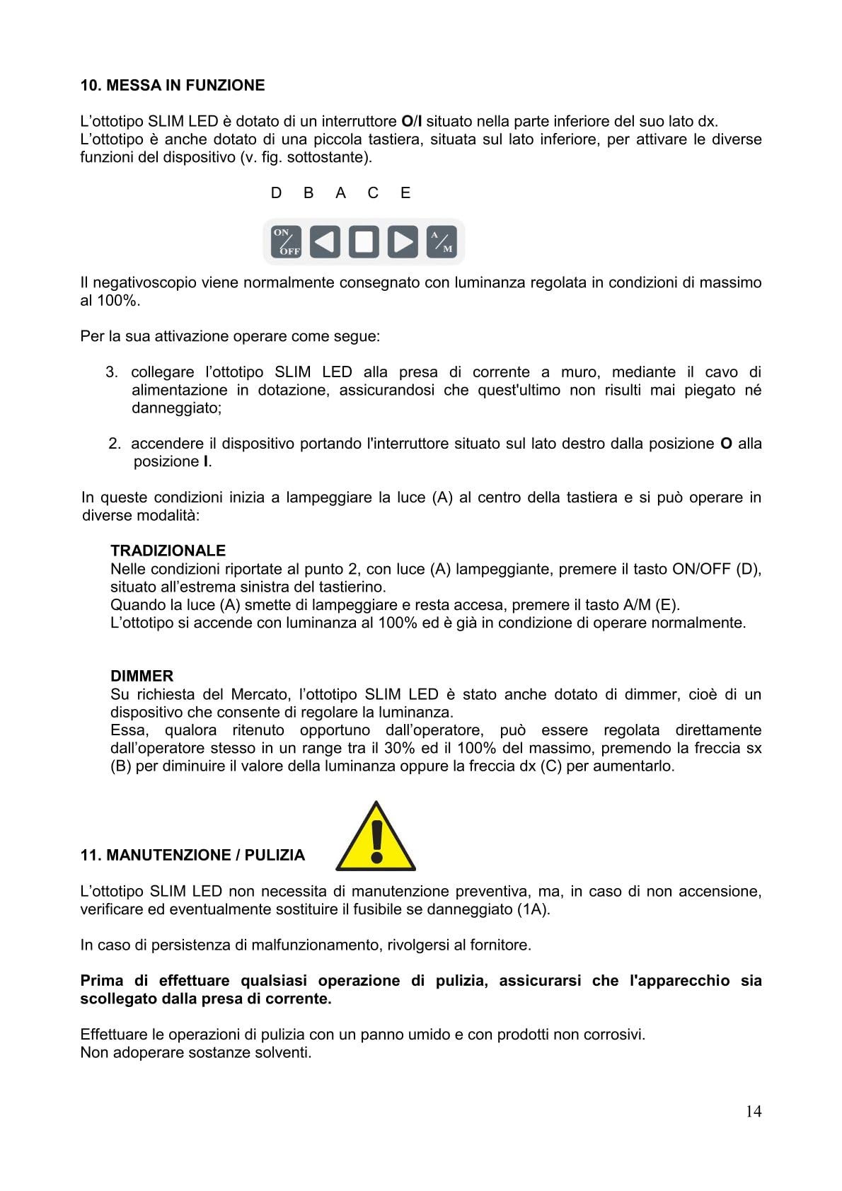 Gima 44711 optotipo ultraplano LED