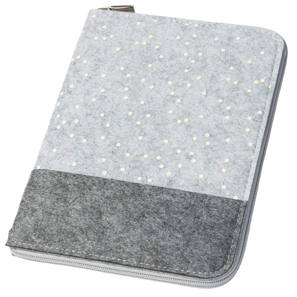 luxdag Mom's Organizer A5 con cerniera in feltro (colore e motivo a scelta) – Custodia per libretto