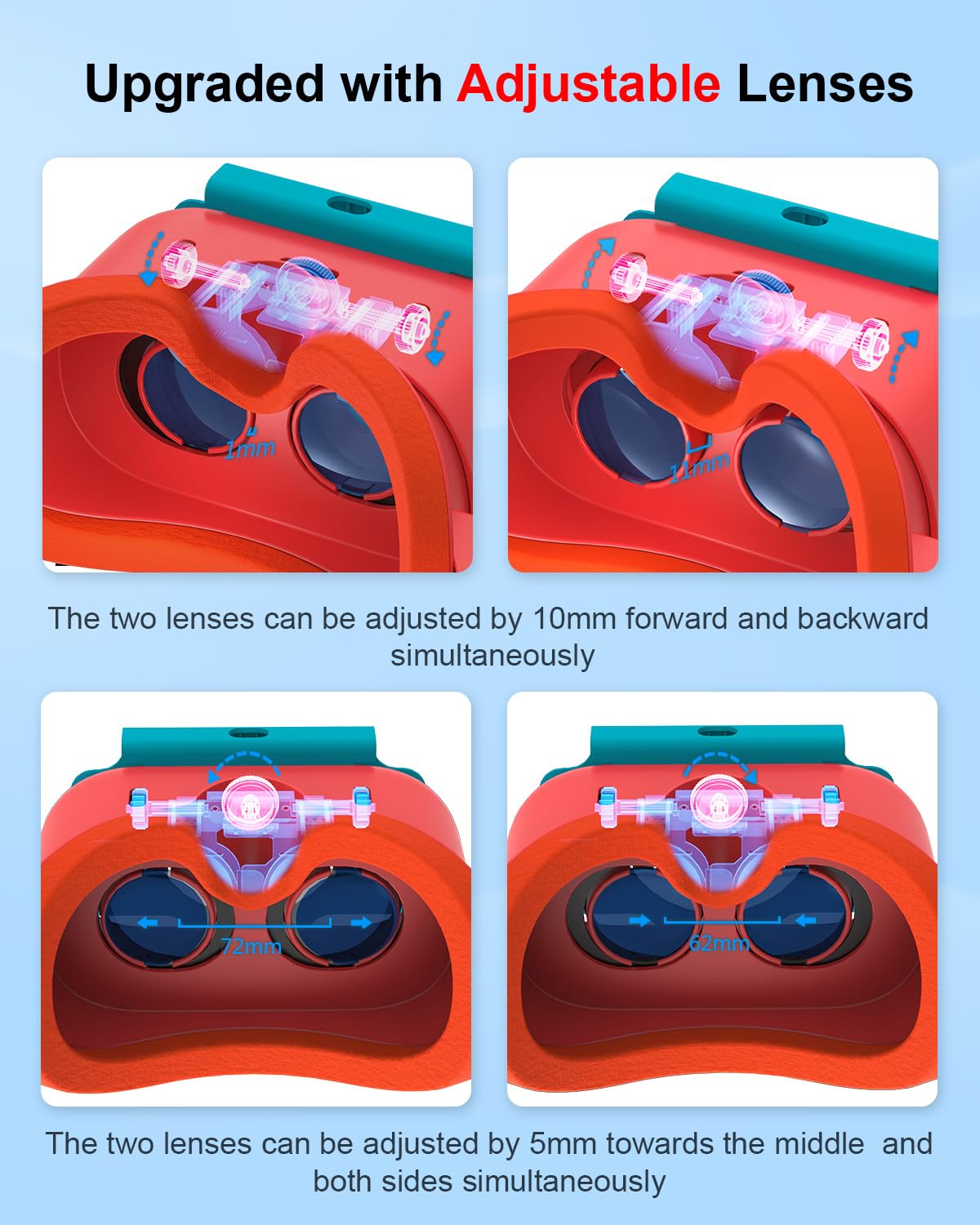 Orange and Blue Upgrade VR Glass for Switch