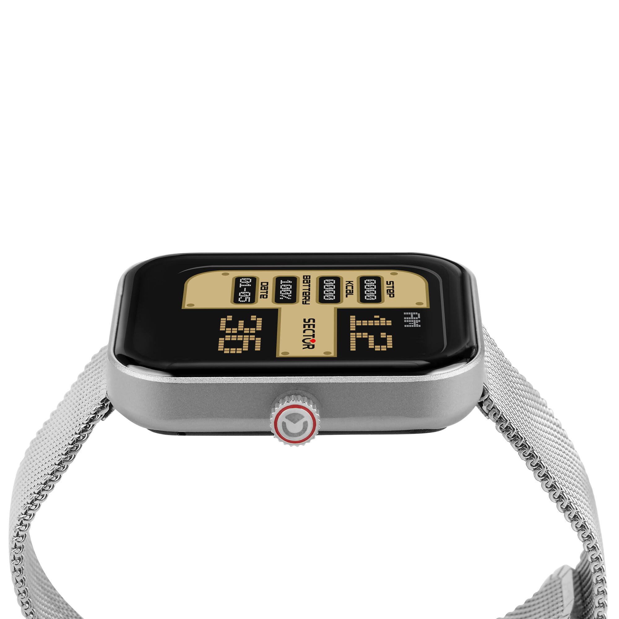 Sector No Limits S-03 Smartwatch Uomo, Cassa In Acciaio 47mm, Quadrante Nero, Vetro Minerale, Cinturino A Maglie - R3253294001