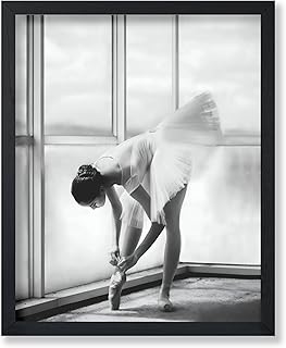 Monem Art Ballerina Preparation Poster - Ballet Dancer Print - Photography Art - Black & White Art - Ballet Art - Dance Art - Modern Art - Bedroom or Dance Studio Decor - 8x10 UNFRAMED Wall Art