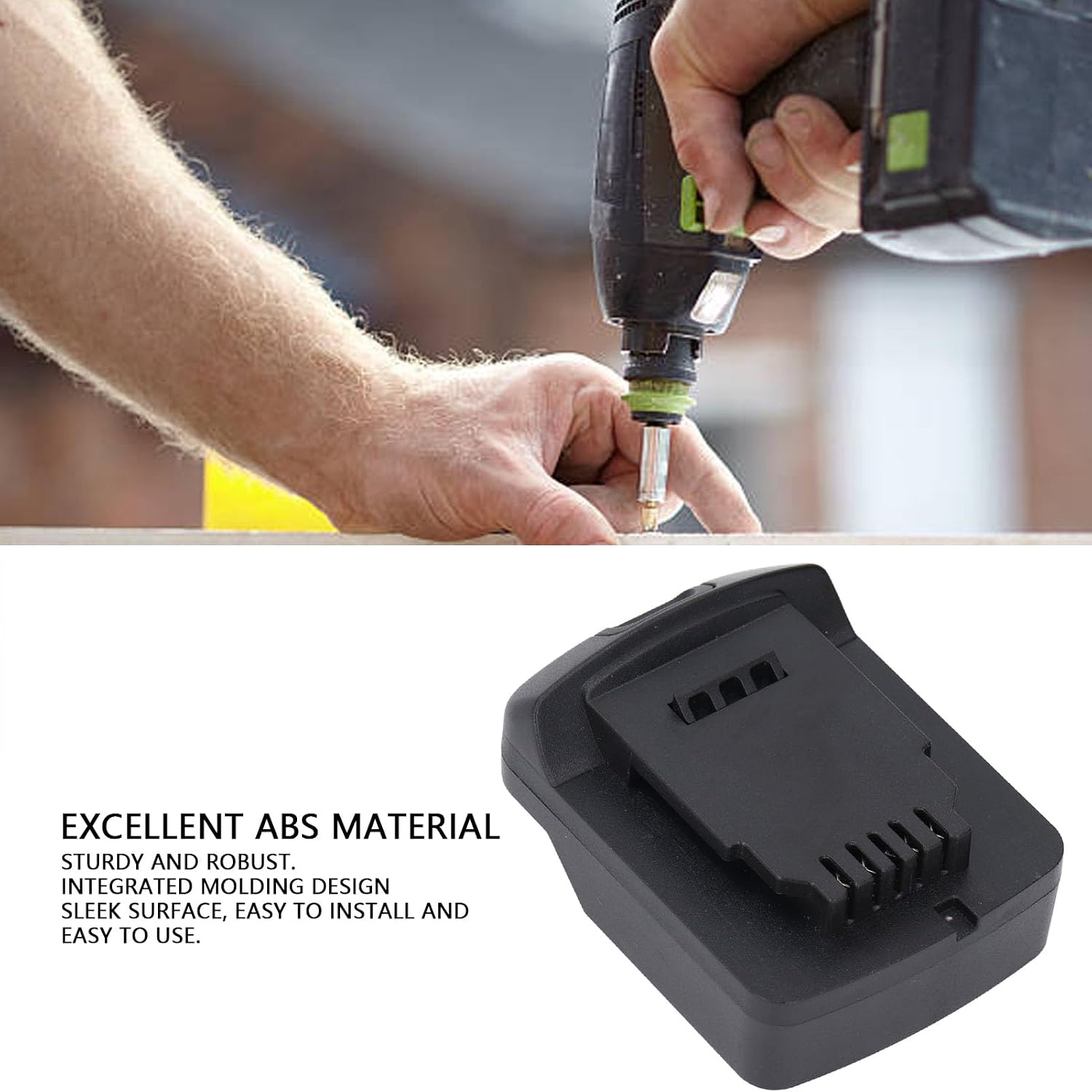 Hyuduo Power Tool Battery Adapter, Compact ABS Lithium Ion Converter for DCB180 DCB200 DCB201 DCB203 DCB204 DCB206 DCB606 DCB609 to Parkside X20V Tools Workshop Repair