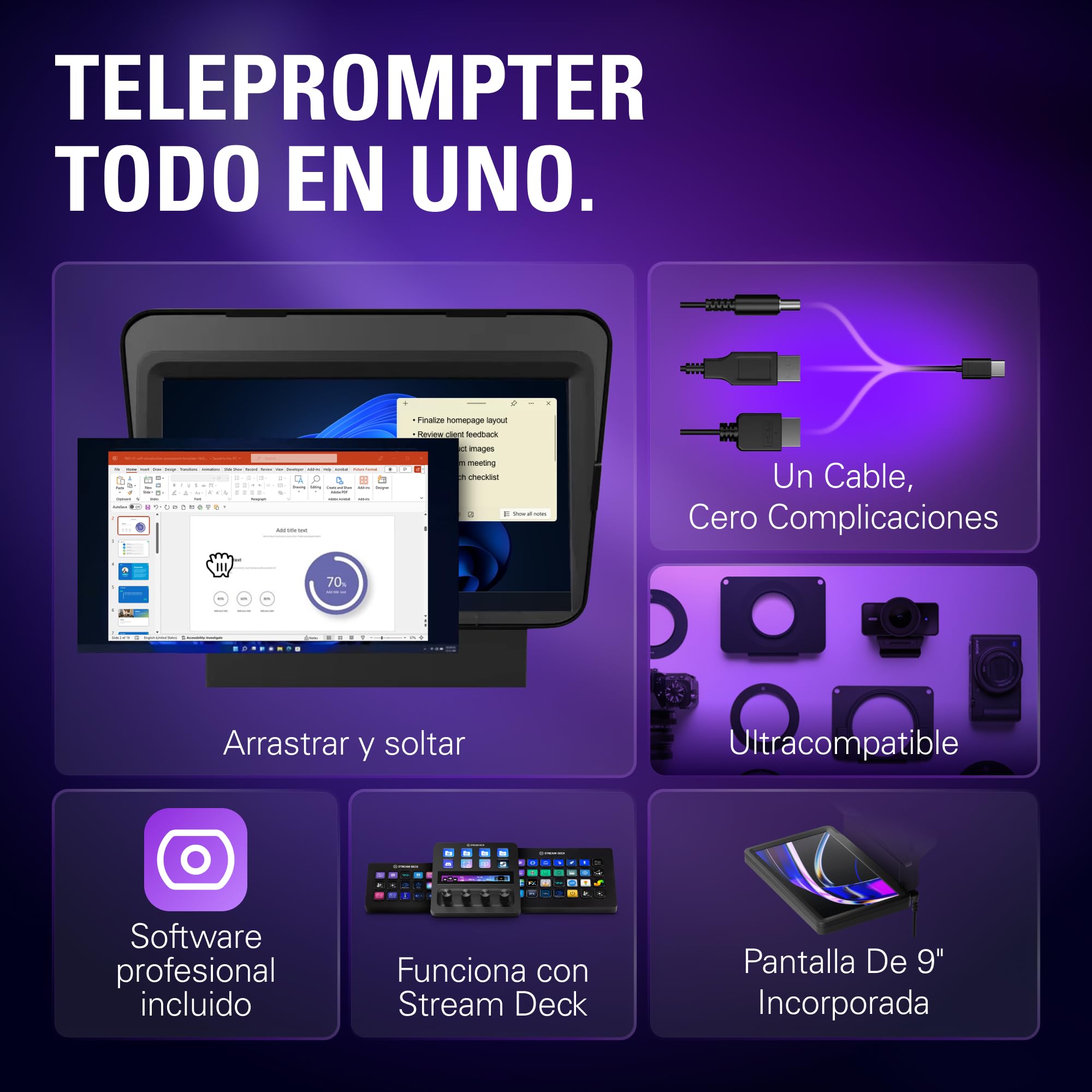Elgato Prompter, teleprompter con Pantalla