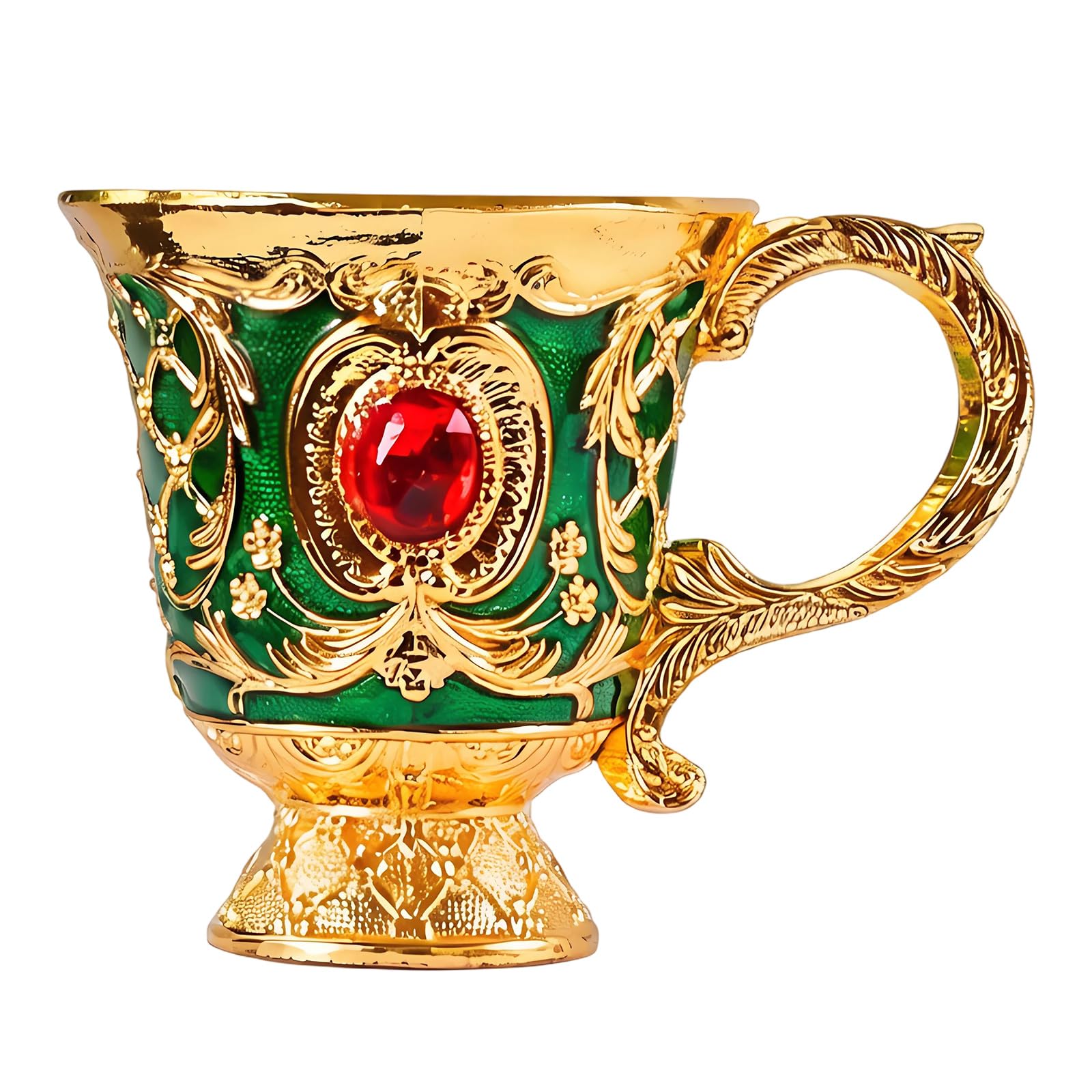 Whoasyst Chalices Goblet Metal Shot Glasses Engraving Wine Cup with Handle Medieval Drinkware for Party Wedding Decors Gift Drinking Goblet