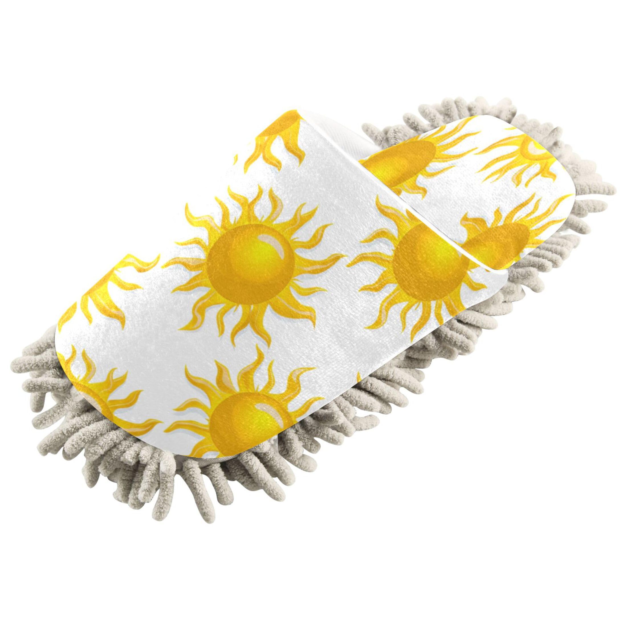 Kigai Sun Mop Slippers for Floor Cleaning, Slippers for Women Men, Microfiber Floor Cleaning, L