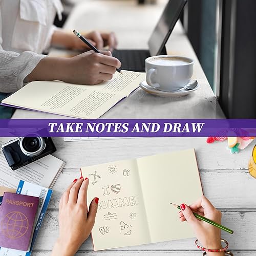 Miniatura 6 de Thenshop 30 cuadernos de papel kraft A5 sin forro, cuadernos de bocetos, cuadernos de composición, diarios en blanco a granel para estudiantes,