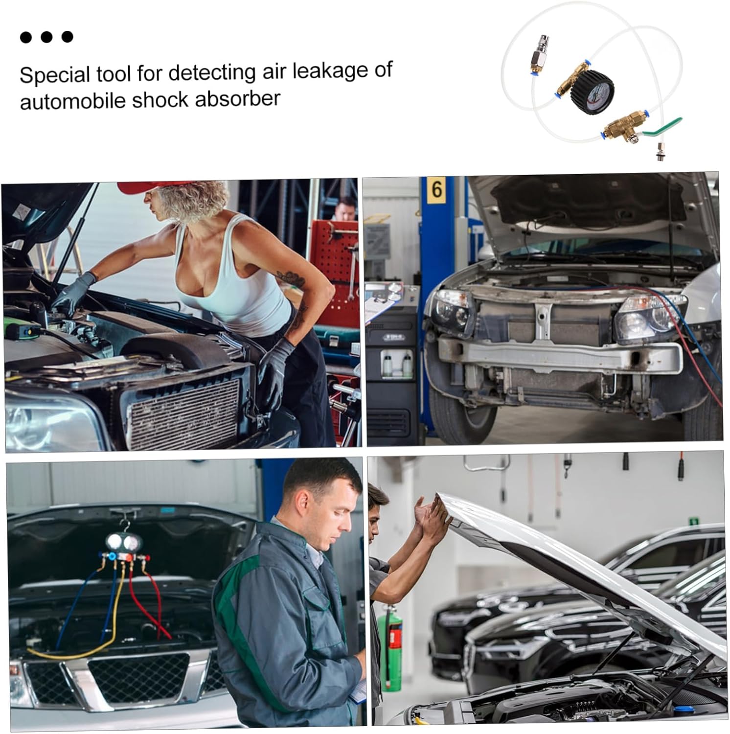 Ciieeo Air Absorber Leak Detection Tool for Automotive Pneumatic Tester Accurate Gauge for Efficient Air Leak Testing Cars