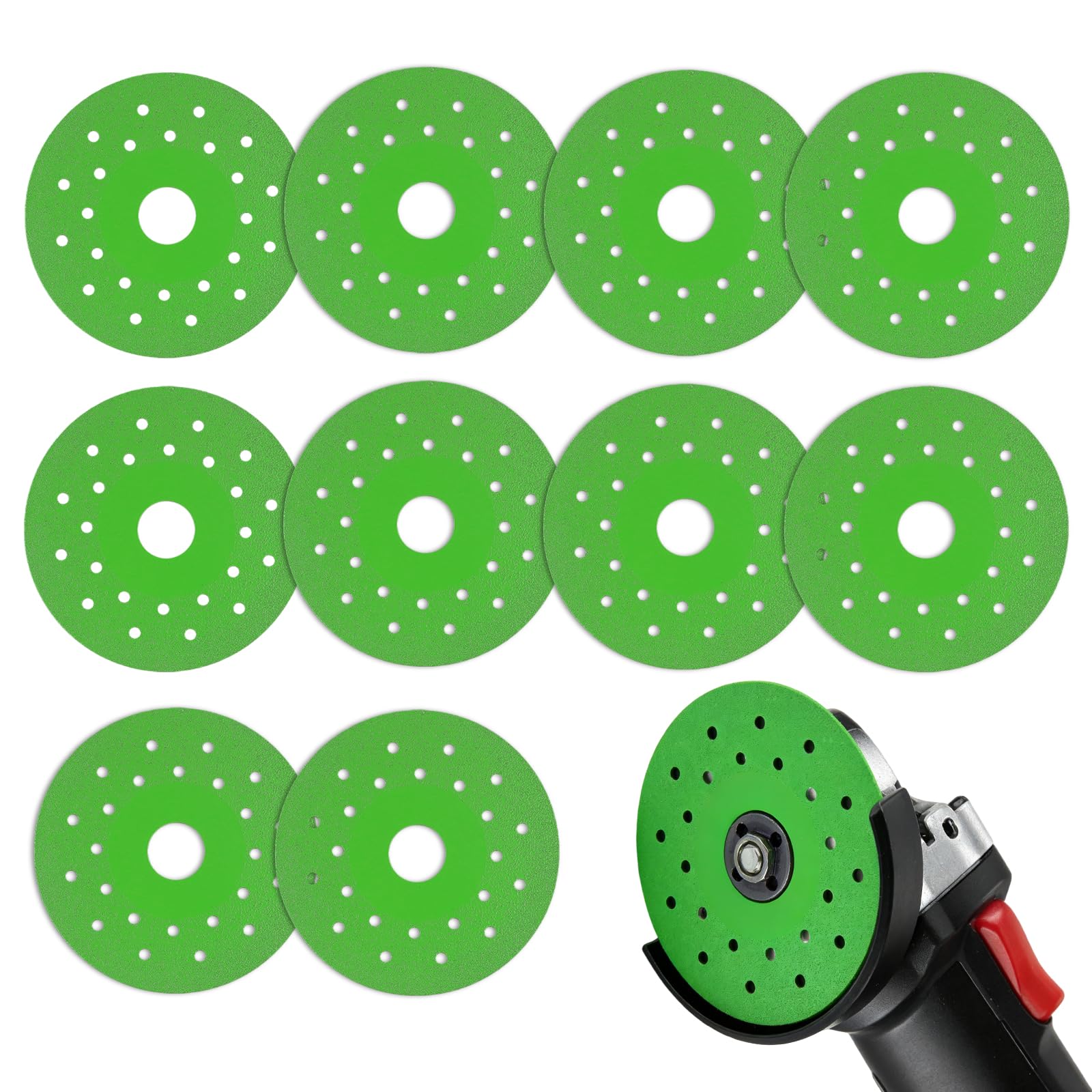 CHEUNGR 10 Pcs Rock Slab Grinding Disc, 100mm Multi-Pore Porcelain Glass Cutting Disc for Granite Slabs Marble Glass Ceramics Floor Tile