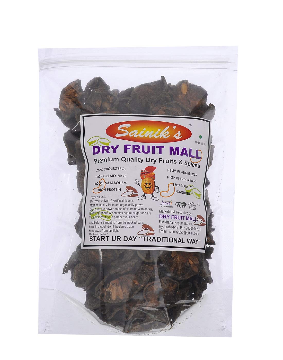 Sainik Dry Fruit Mall Kokum Phool 400gms Dried Mangosteen Slices (Garcinia Indica)/ Organic Amsol (Kokum)