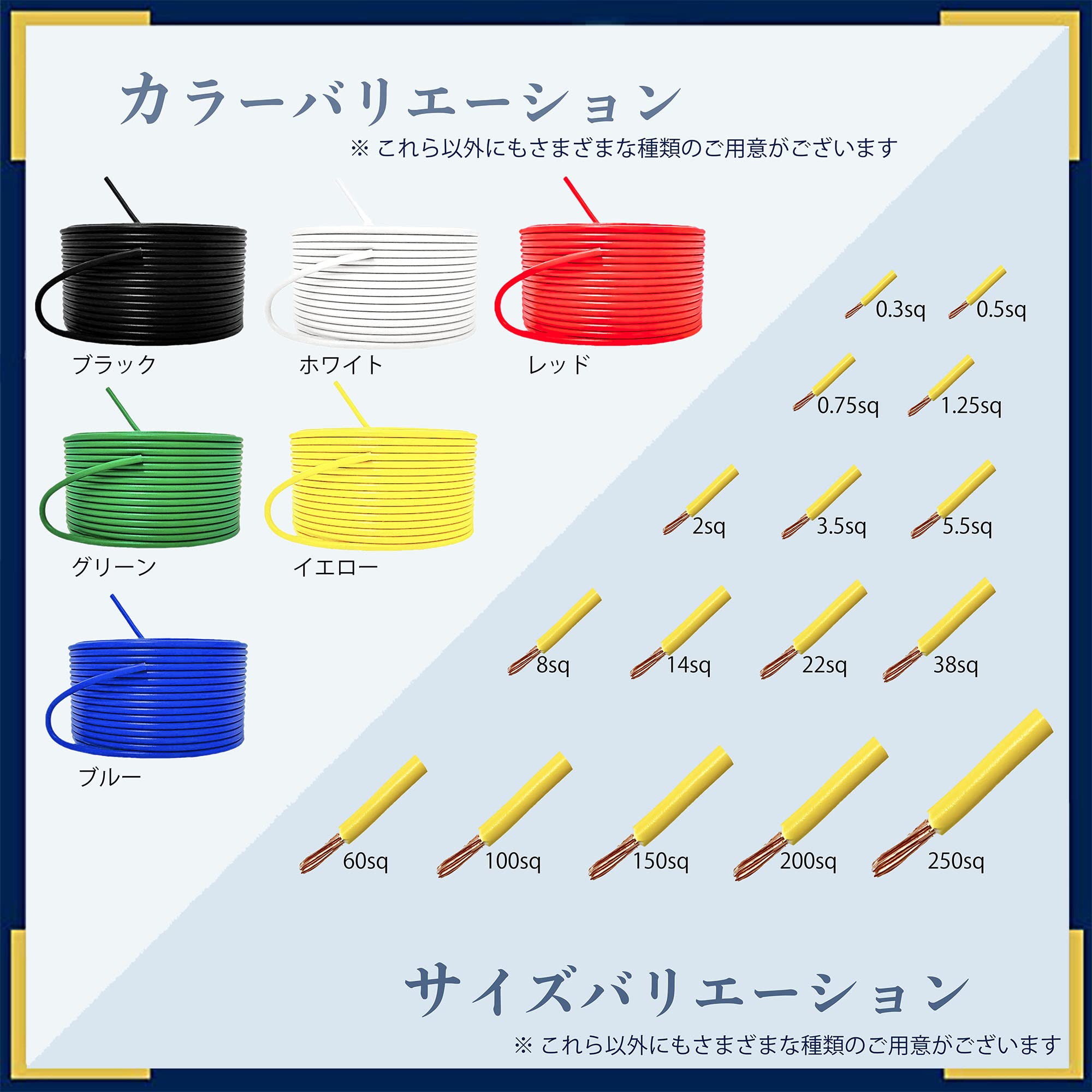 Amazon.co.jp: 【定尺】 IV電線 1.25sq 黄色 300m 600V 国内メーカー