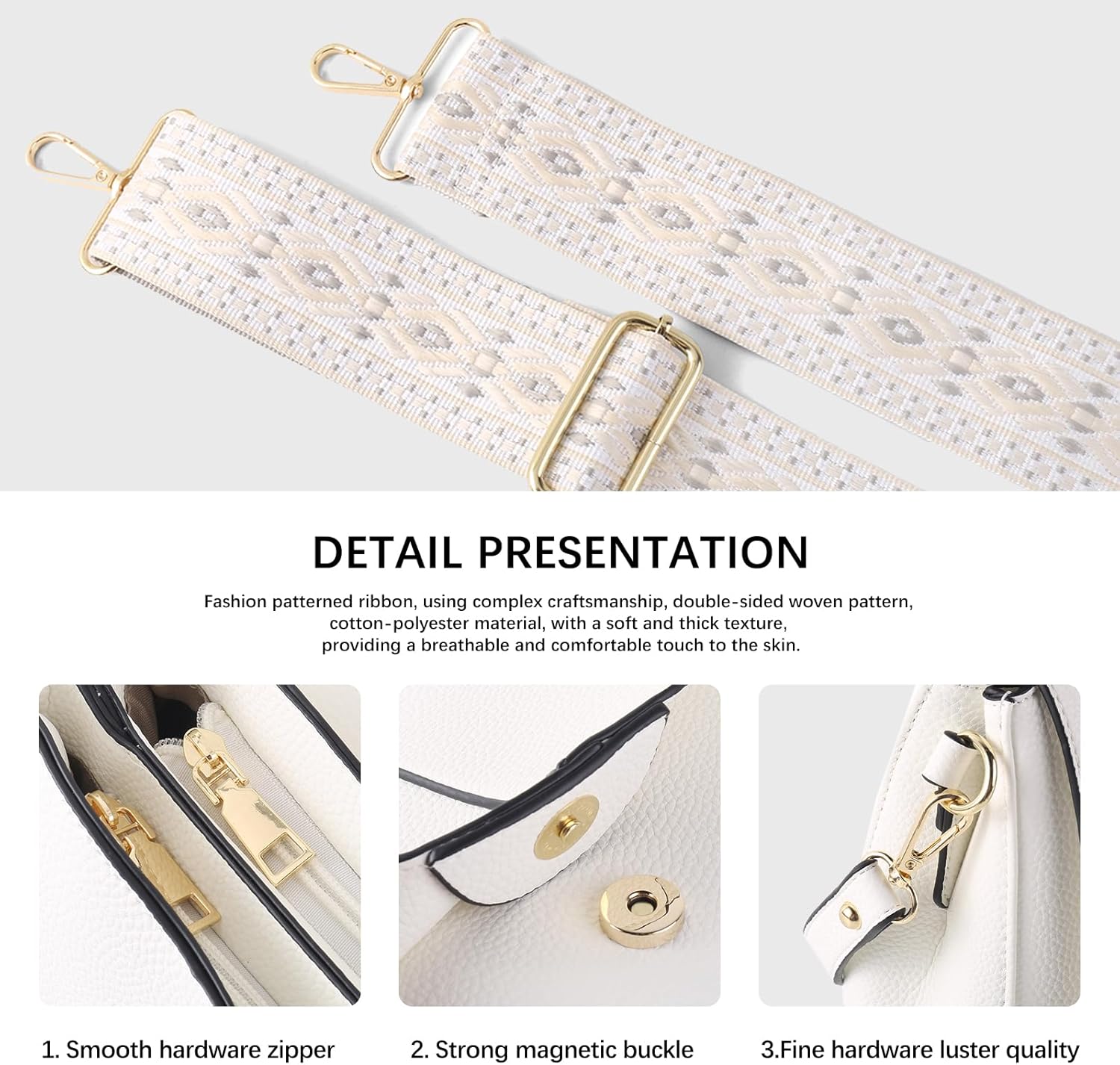 Vegan Leather Hobo Purses, Crossbody Bags for Women, Shoulder Handbags with Wide Strap - Image 4