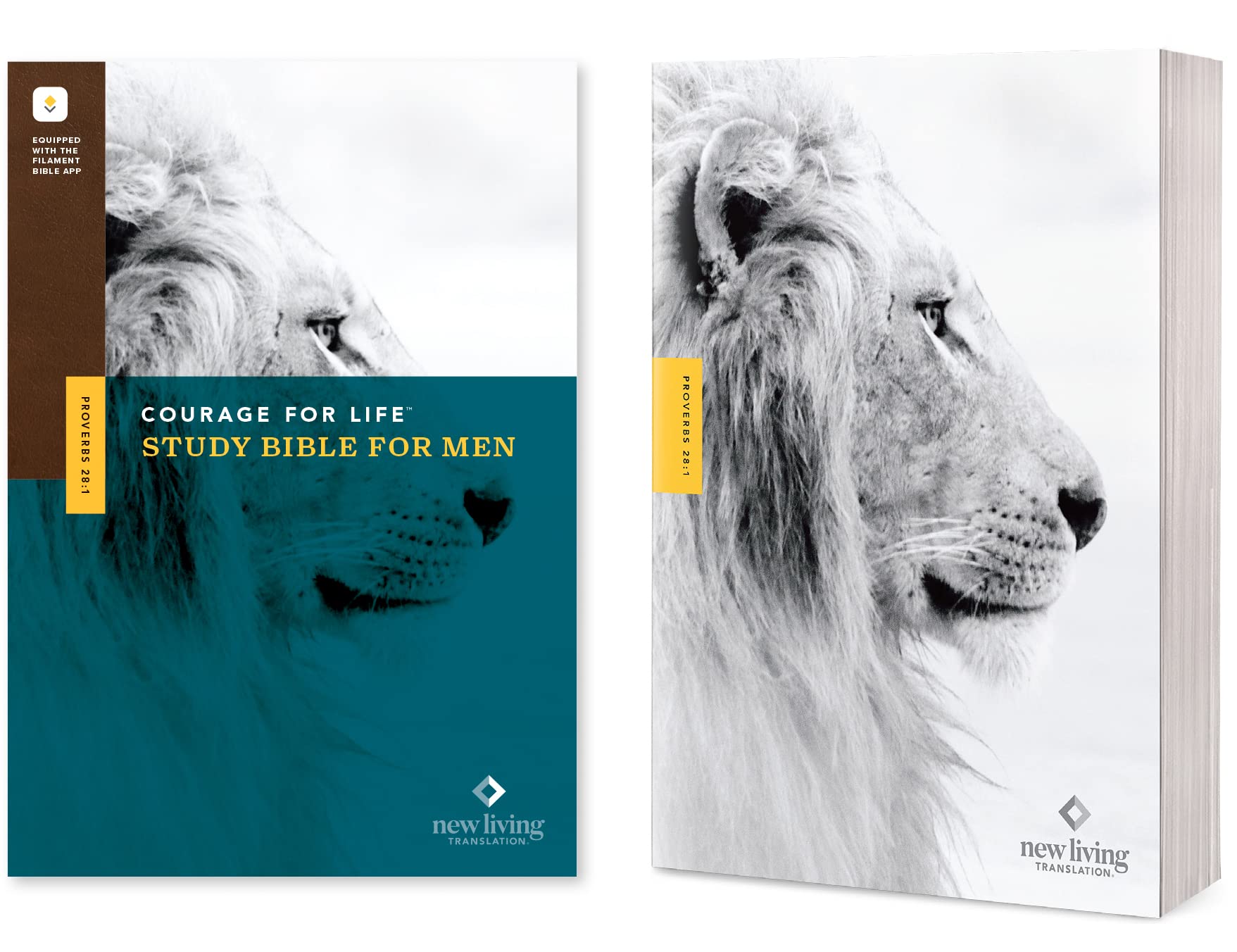 NLT Courage for Life Study Bible for Men (Softcover, Filament... - 9781496475541