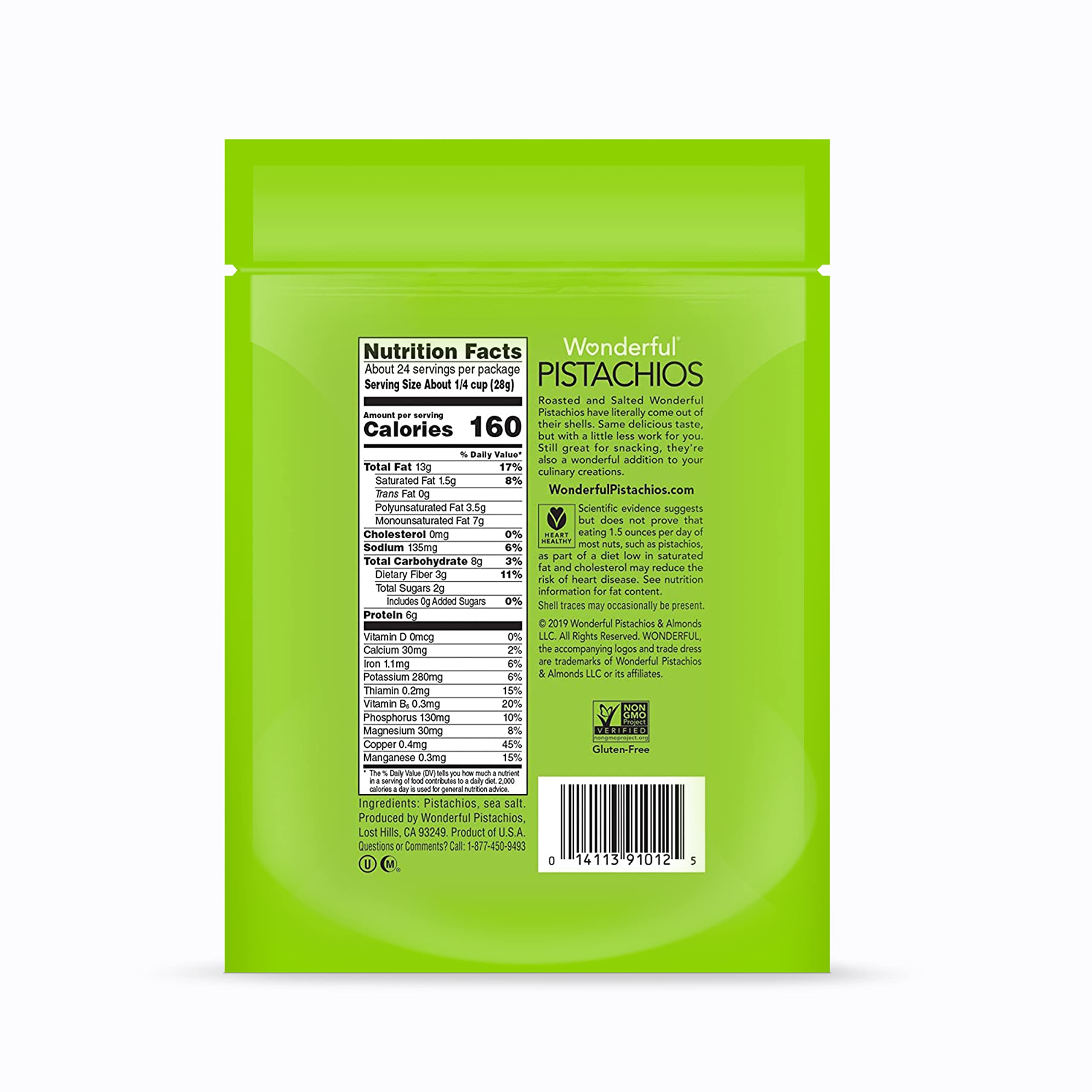 Snapklik.com : No Shells, Roasted & Salted Nuts, 24oz Resealable Bag