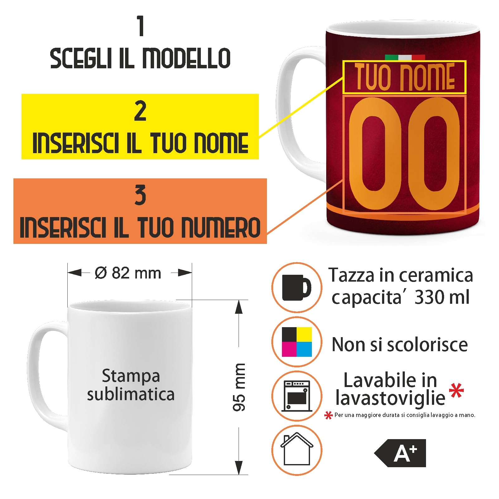 Tazza Personalizzata Juventus - Ceramica, Regalo Per Tifosi, Stampa Alta Qualità - Foto 3