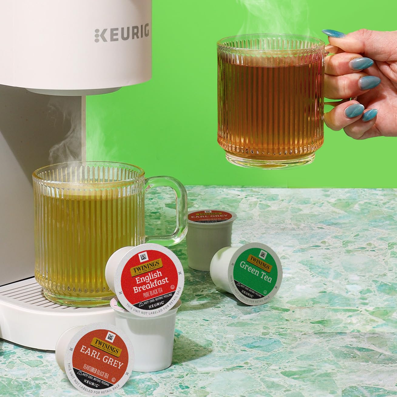Twinings Tea Variety Sampler Pack K-Cup Pods for Keurig Single Serve, 12 Count English Breakfast, Verde Earl (Confezione da 3)