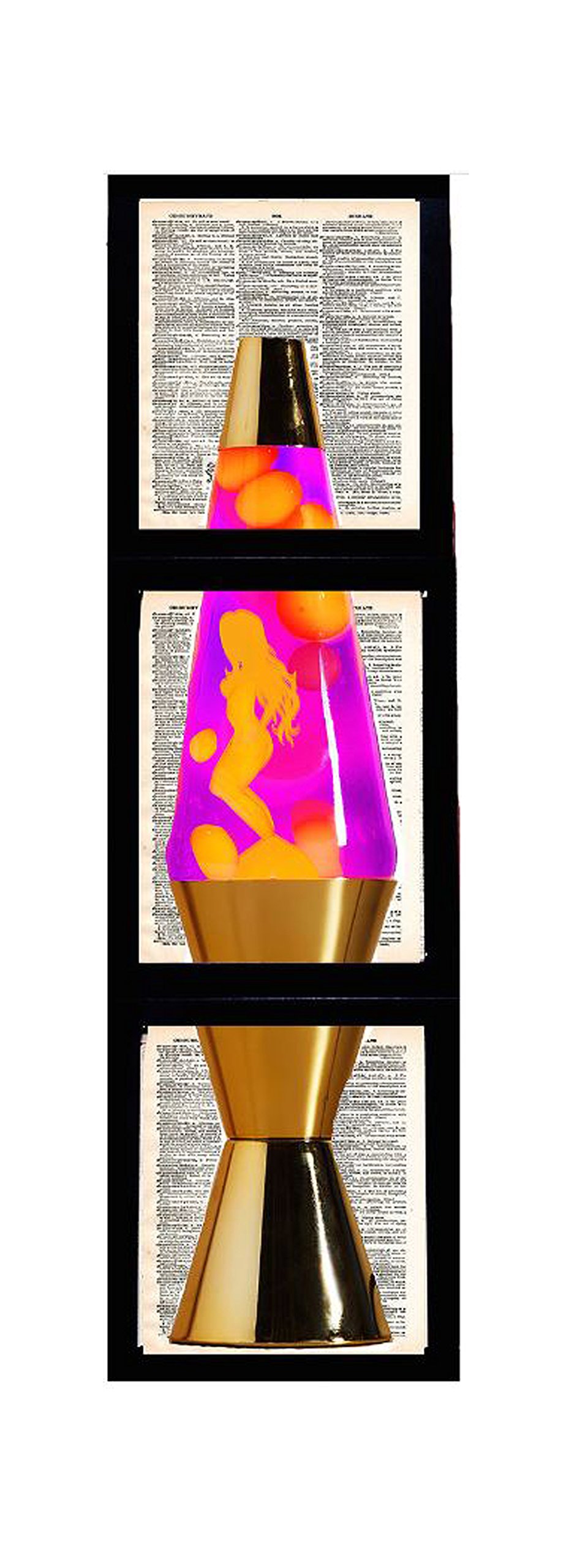Art N WordzLava Lamp 3 Piece Triplicate Original Dictionary Pages Pop Art Wall Triptych Prints