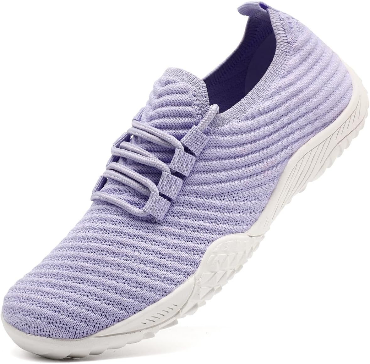 Womens Barefoot Shoes Minimalist Walking Trainers Zero Drop Sole Slip On Yoga Casual Sneakers Lightweight Breathable Indoor House Shoes Light_Purple_W Size US 9
