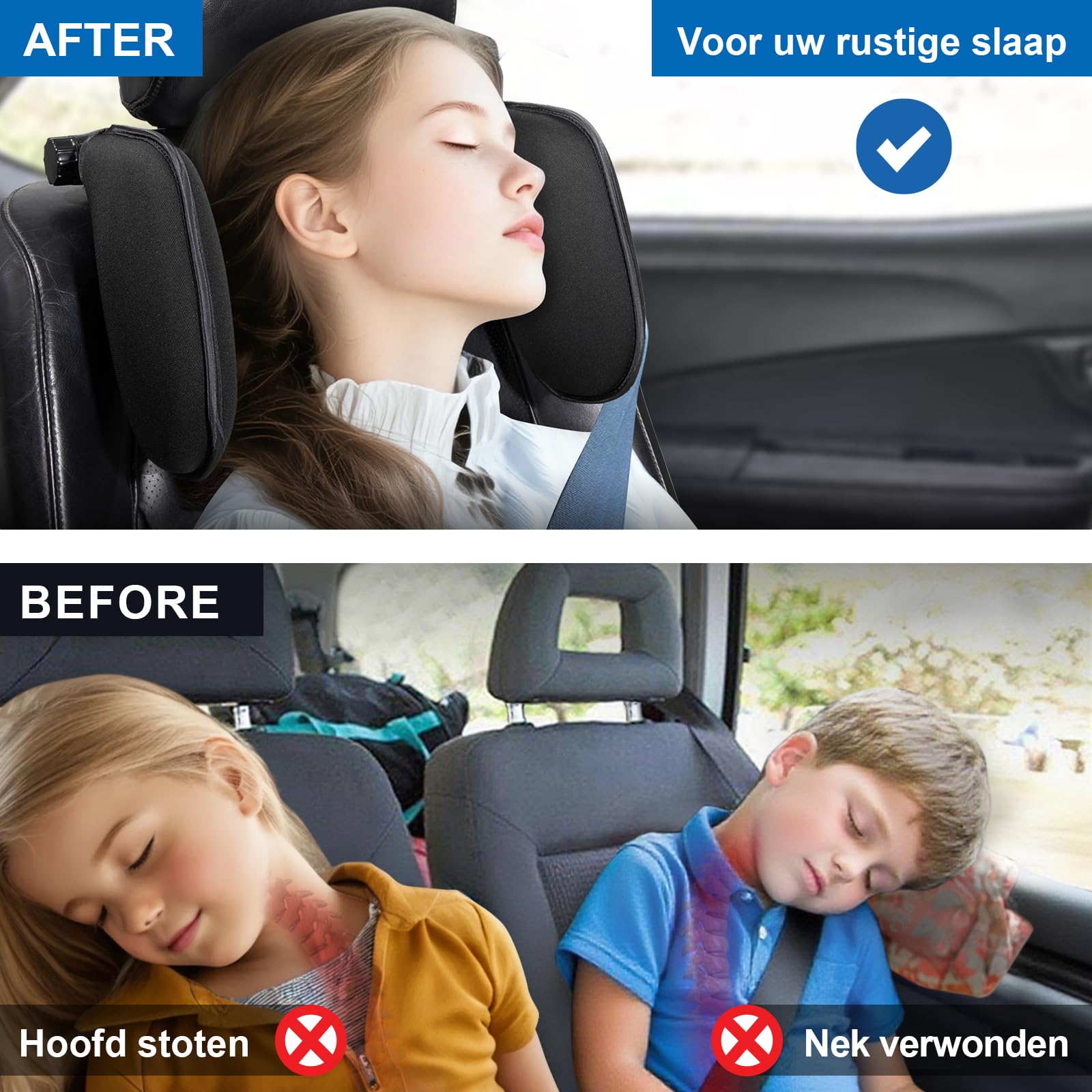 Spurtar Repose Tete Voiture, Oreiller Appui Tête 180° Réglable De