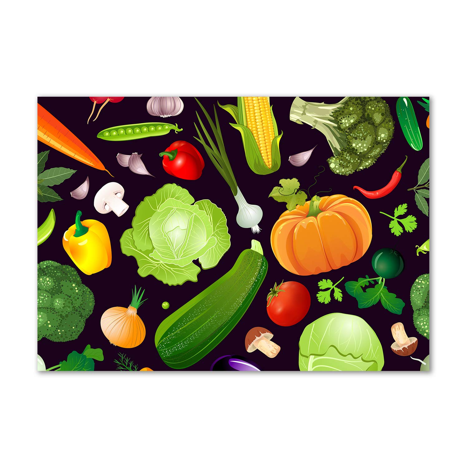 Tableau verre plastique Tulup légumes pour rafraîchir un mur vide