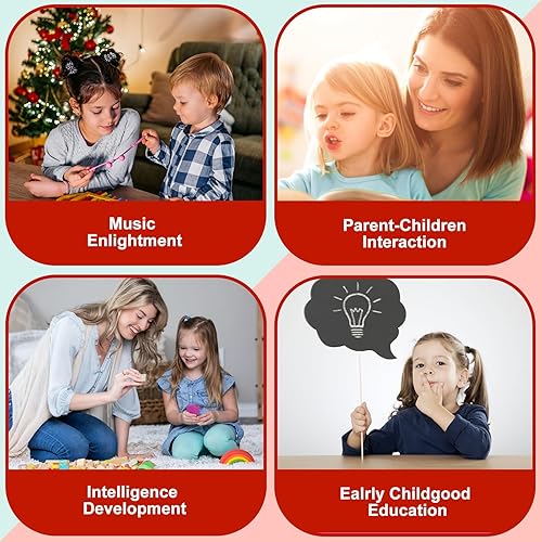 Miniatura 4 de Soulmate Xilófono, xilófono Glockenspiel de 25 notas para niños, colorido juguete musical de metal, instrumento xilófono profesional con estuche y