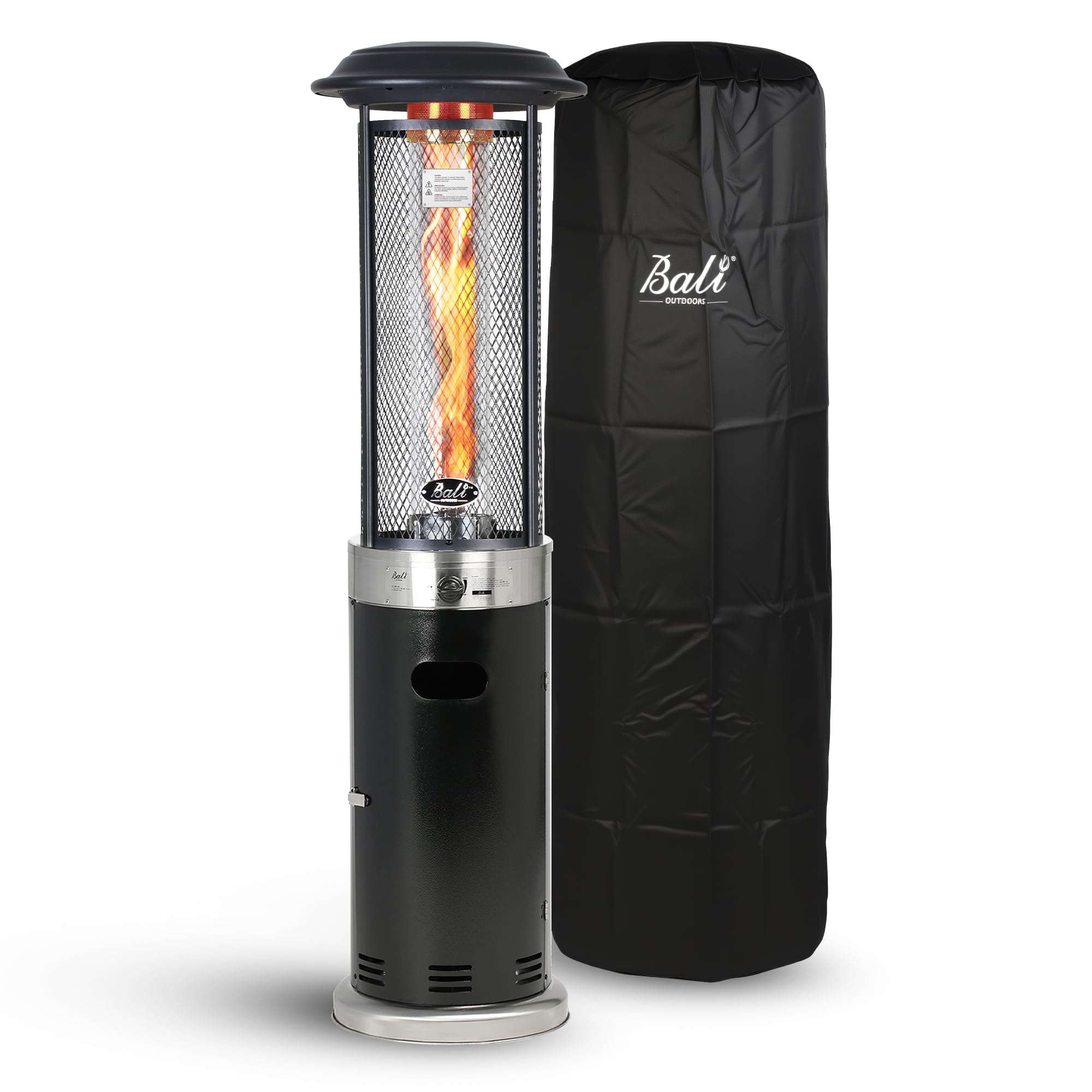 BALI OUTDOORS Chauffage de terrasse 11KW gaz extérieur mobile avec housse de pluie