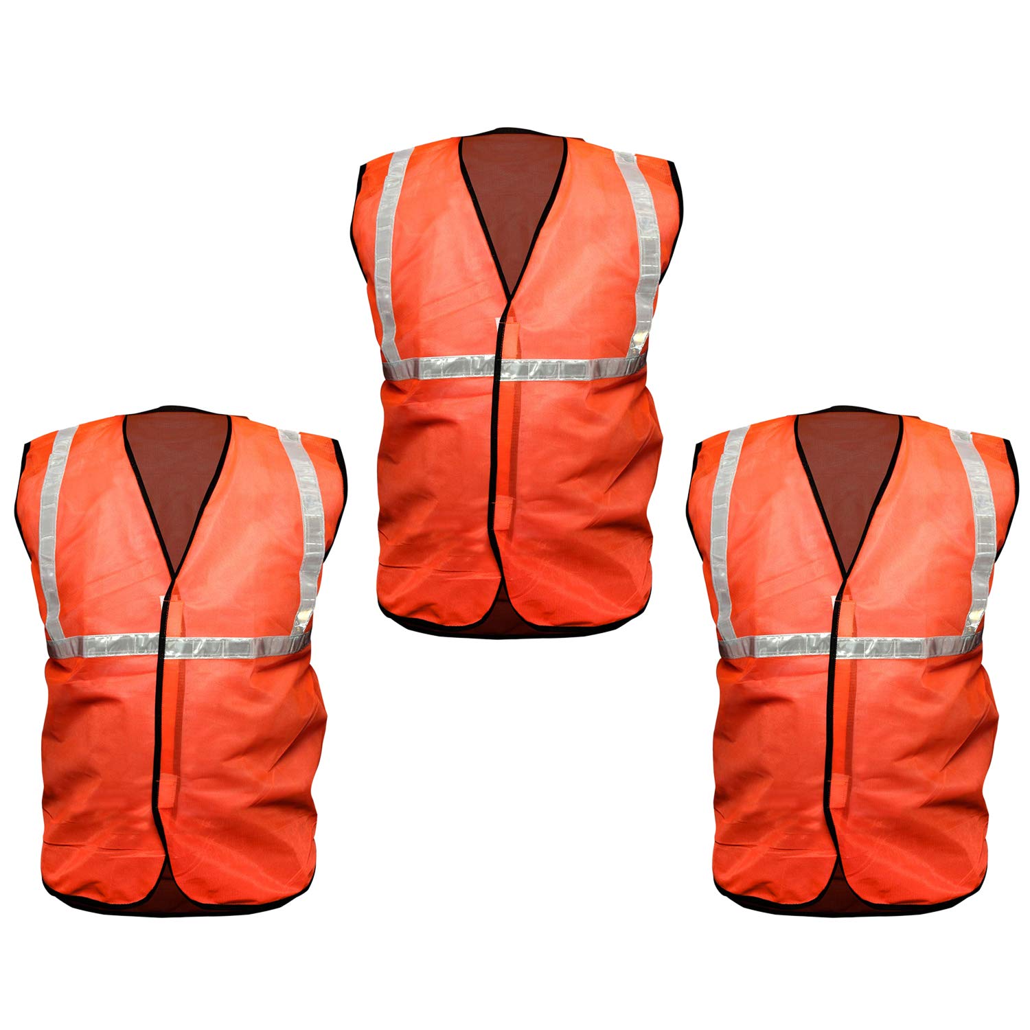 SAFEDOT S1 Reflective Safety Vest with 1 Inch Strips 60 GSM Unisex Fluorescent Traffic Jacket Waistcoat High Visibility Polyester for Road, Industry & Construction Safet (3 Pcs) (B083LJ9FK1) Amazon Price History, Amazon Price Tracker