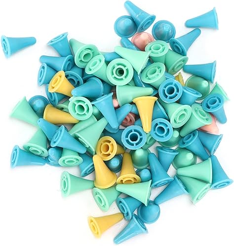 Miniatura 7 de 100 protectores de agujas coloridos, protectores de punto de tejer con agujeros grandes, protectores de puntos, tapones de punta de aguja para
