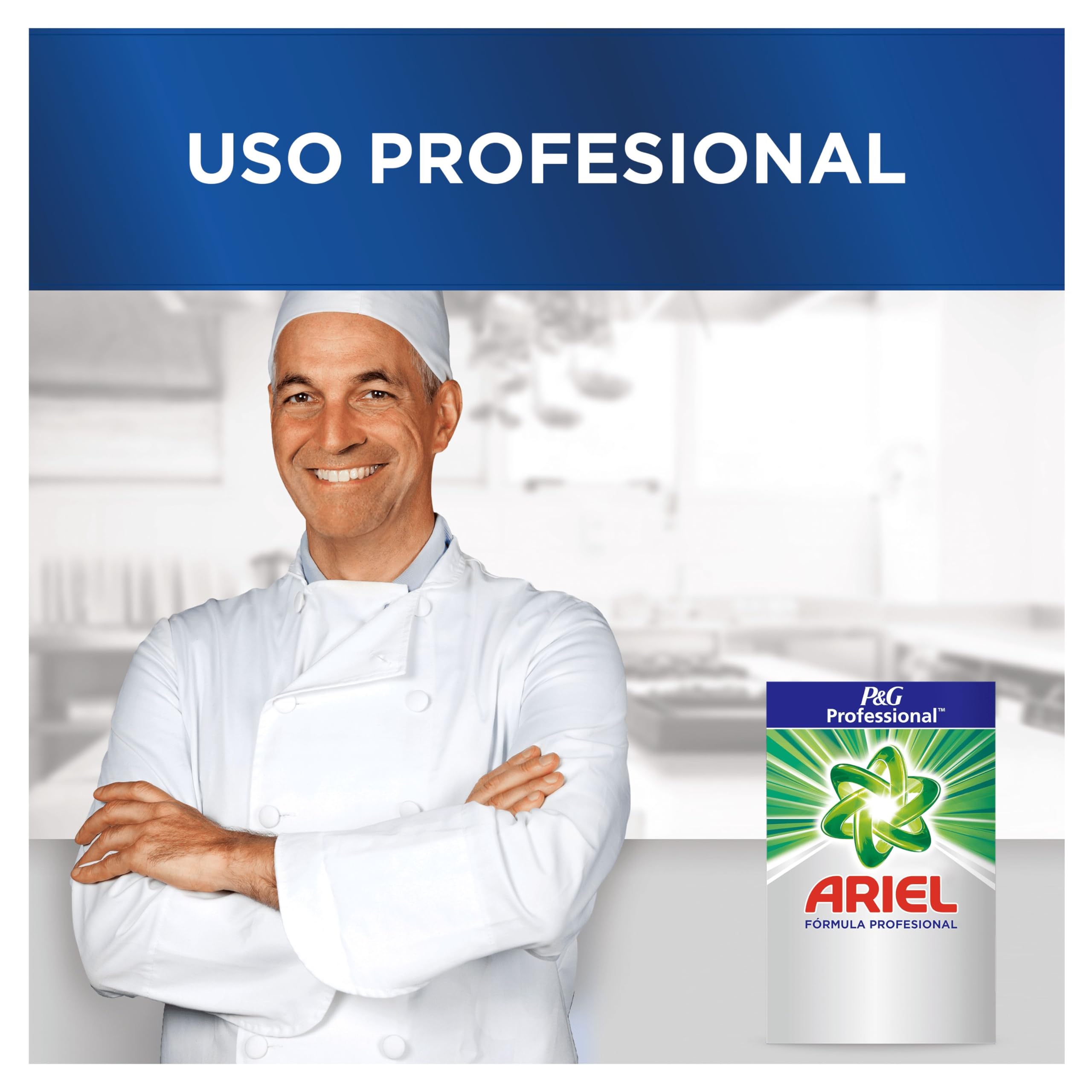 P&G PROFESSIONAL Ariel Professional, Detergente en polvo para lavadoras, 82 Lavados, Regular, Eliminacion de Manchas Desde El Primer Lavado