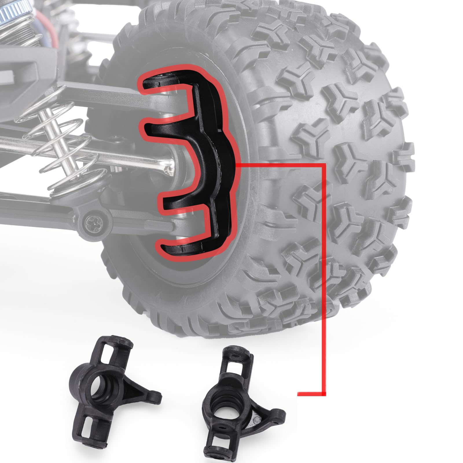 HAIBOXING RC Car Spare Parts Steering Hubs (L/R) - M1806 For 2020 Version 18858 18859 18868 18859A