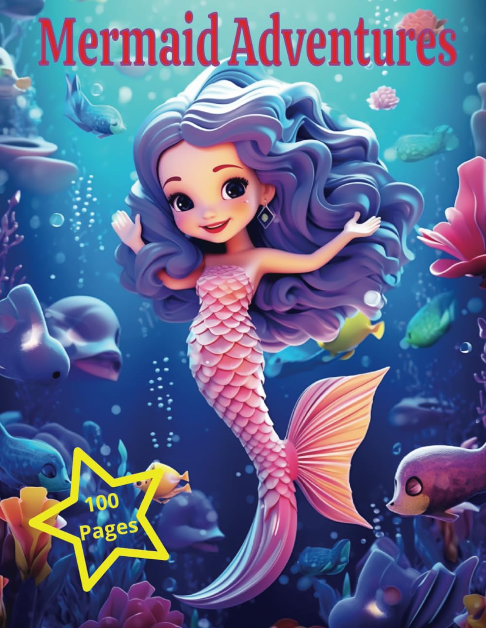 Mermaid Adventures Coloring book for kids