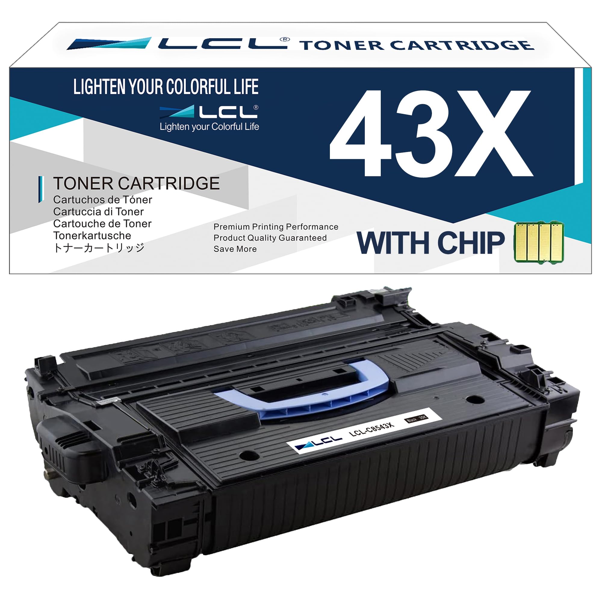Photo 1 of ***FACTORY SEALED***LCL Remanufactured 43X C8543X High Yield Toner Cartridge Replacement for HP LaserJet 9040 9040dn 9050 9050n 9000N 9000dn 9040 9000 9050 9040mfp 9050mfp 9000mfp M9059 MFP Printer (Black, 30,000 Pages)