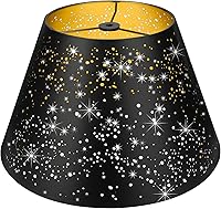 Vista 1 de Pantalla de lámpara mediana, ALUCSET Barrel pantalla de metal con proceso de grabado para lámparas de mesa y de pie, 7x13x7.8 pulgadas, Spider