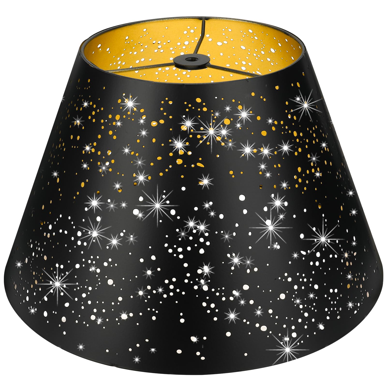 Medium Lamp Shade, ALUCSET Barrel Metal Etching Process Lampshade for Table Lamp and Floor Light, 7x13x7.8 inch, Spider