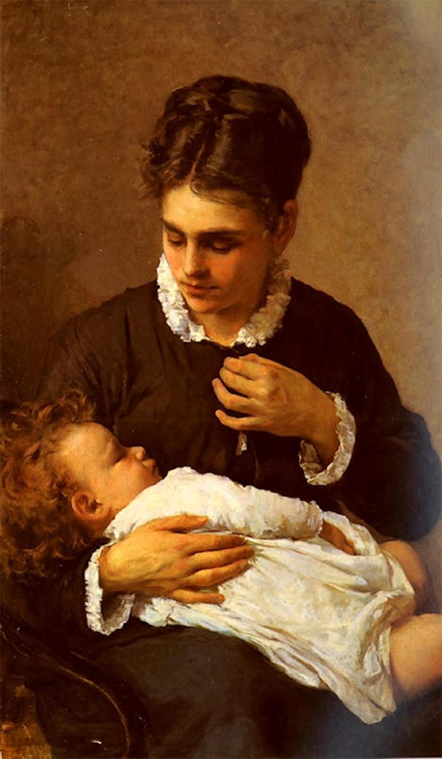 ARTXLXXBN Famous Painting Art Wall Decor Abstract Art Picture Maternita' by Silvestro Lega Animal Pictures for Home Decor 60x90cm